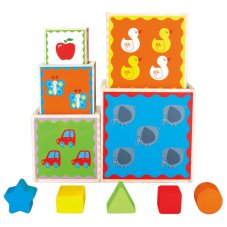 Hape Dřevěné stohovací kostky Pyramida