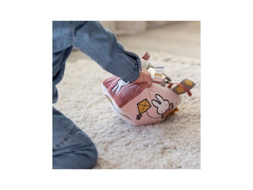 Little Dutch Textilná kocka Zajačik Miffy Pink