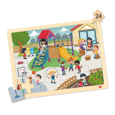 Akros Dřevěné puzzle Moje škola