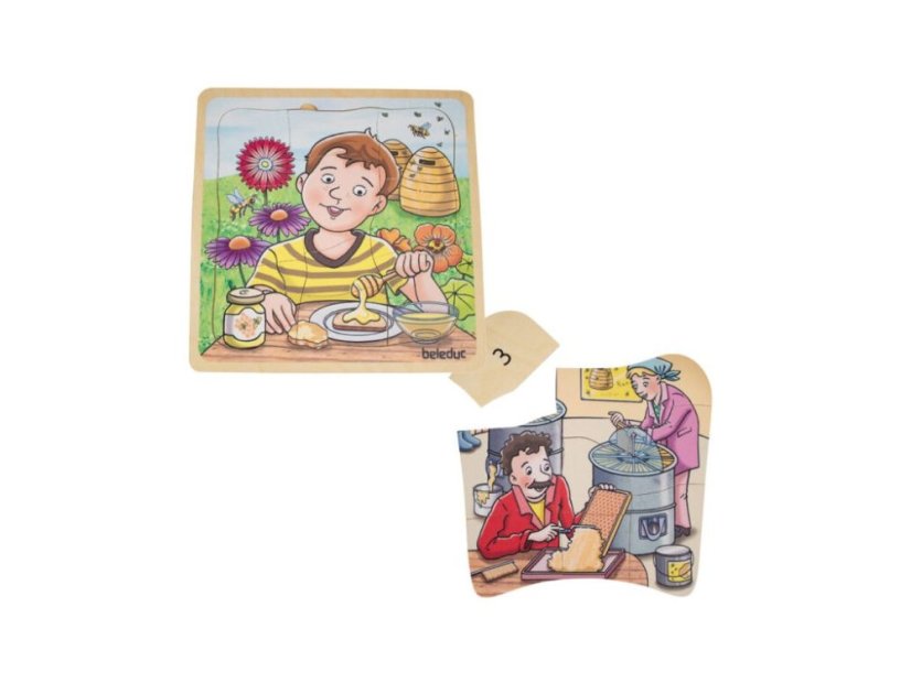 Beleduc Vrstvené vývojové puzzle Med