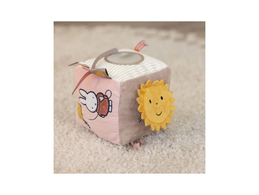 Little Dutch Textilná kocka Zajačik Miffy Pink