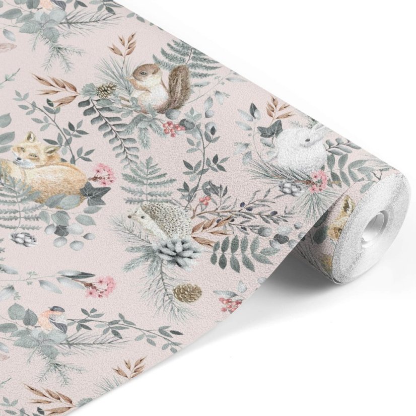tapeta woodland pink tapety dla dzieci (1)