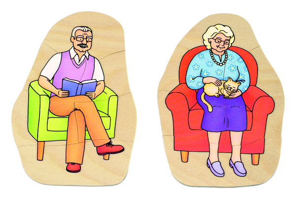 Beleduc Vrstvené puzzle Babička a dědeček