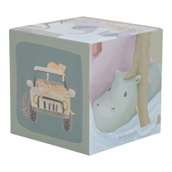 Little Dutch Stohovacie kocky 10 ks Safari friends