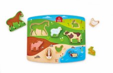 Hape Dřevěné vkládací puzzle Farma