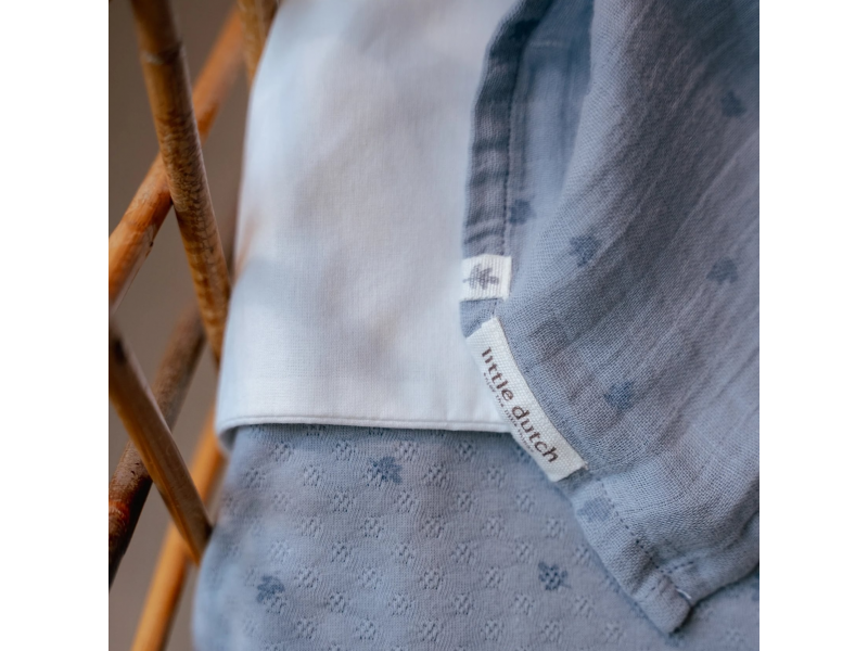 Little Dutch Plienka zavinovacia 120x120 cm Pure Denim Blue