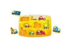 Hape Knoflíkové puzzle Stavební stroje