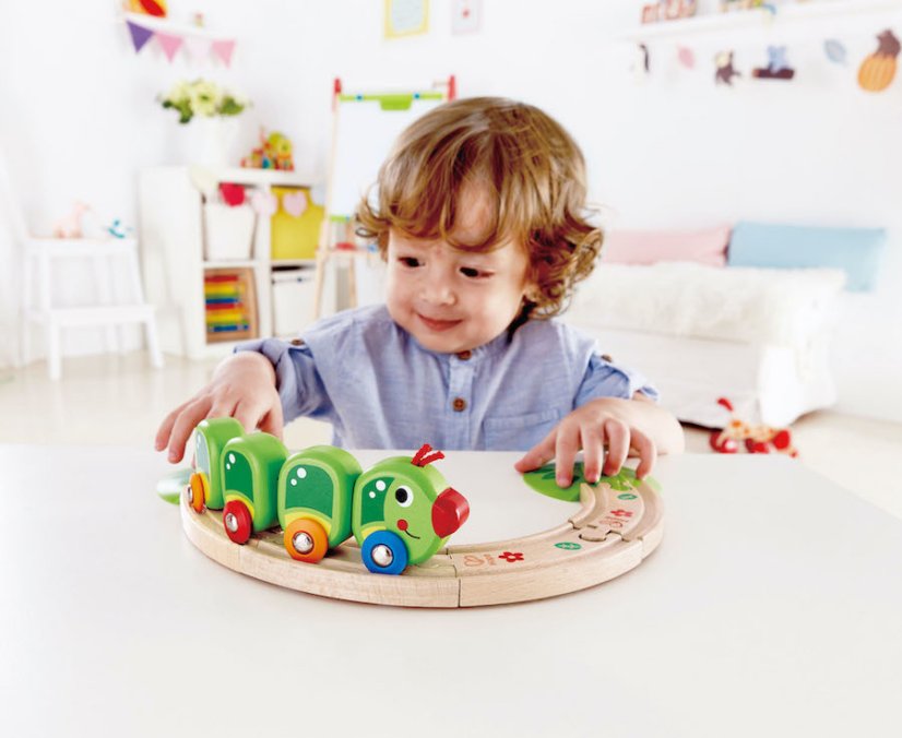 E3818 Caterpillar Train Set with child