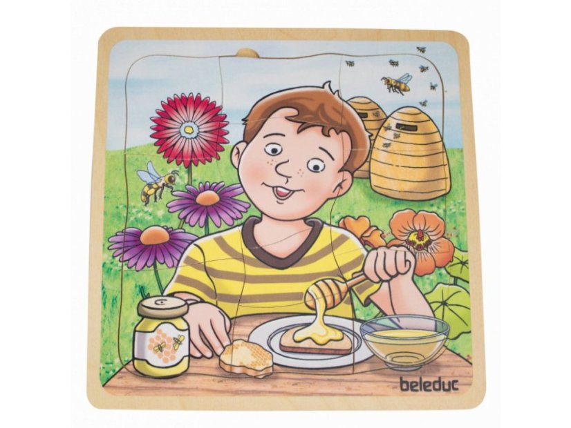 Beleduc Vrstvené vývojové puzzle Med