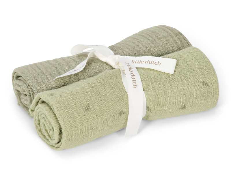 Little Dutch Plienky 70x70 cm Pure Sage