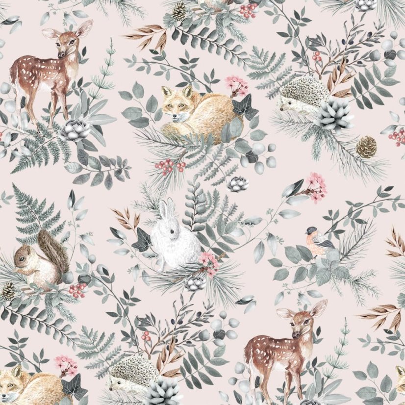 tapeta woodland pink tapety dla dzieci (5)
