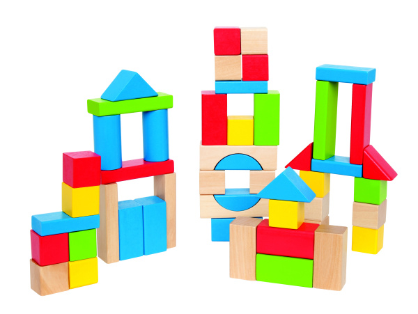 Hape stavebnice - farebné drevené kocky