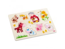 Haba Dřevěné puzzle s úchytem Babička a lesní zvířátka
