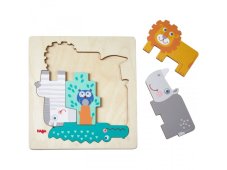 Haba Dřevěné puzzle Divoká zvířata