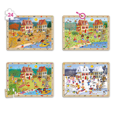 6set observation puzzles the 4 seasons 4 units