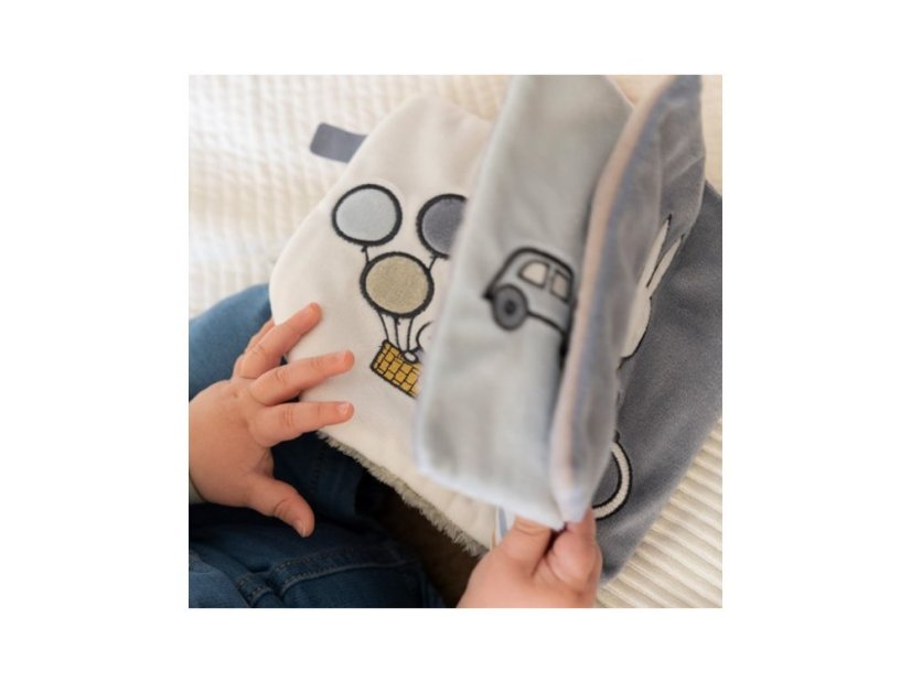 Little Dutch Textilní knížka s aktivitami králíček Miffy fluffy green