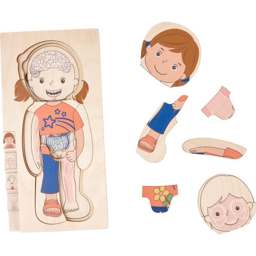 8375 1 vrstvene puzzle lidske telo divka chlapec