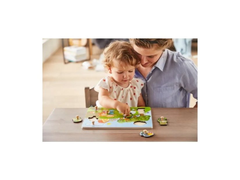 Haba Drevené puzzle s úchytkou Ovocný sad