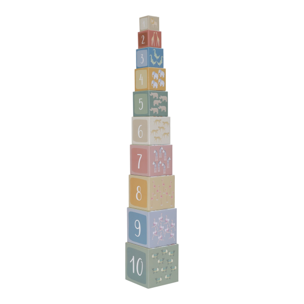 Little Dutch Stohovacie kocky 10 ks Safari friends