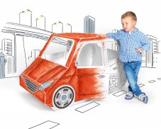 Tektorado Kartonové auto