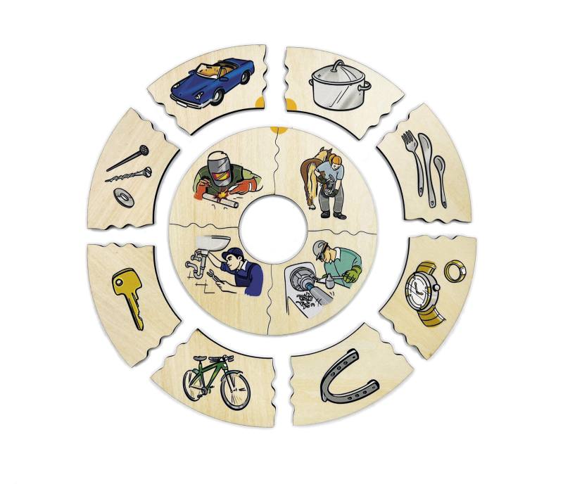 Beleduc TECHNICO Puzzle XL Materiály