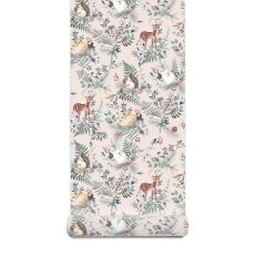 tapeta woodland pink tapety dla dzieci
