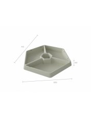 masterkidz hexagonal sand and water play table with 3 compartments and adjustable height