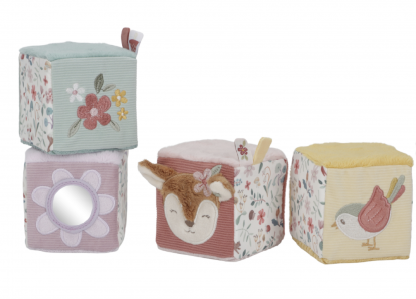 Little Dutch Kostky textilní 4 ks Fairy Garden