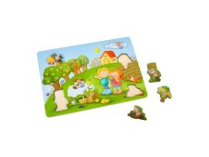 Haba Drevené puzzle s úchytkou Ovocný sad