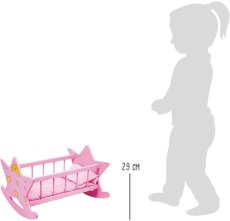 small foot Dřevěná růžová kolébka hvězda