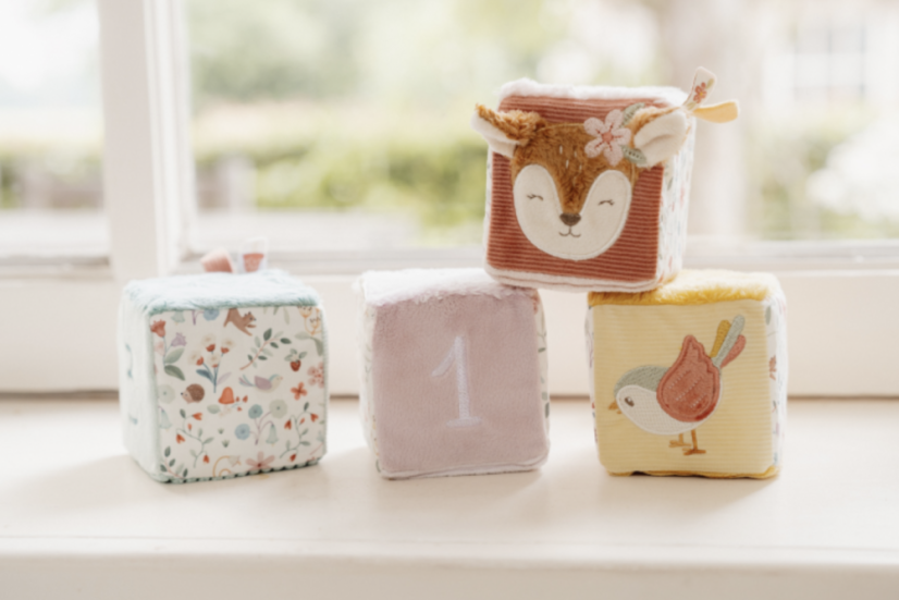 Little Dutch Kostky textilní 4 ks Fairy Garden