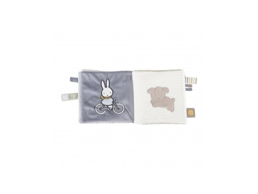Little Dutch Textilní knížka s aktivitami králíček Miffy fluffy green