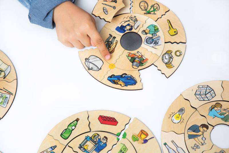 Beleduc TECHNICO Puzzle XL Materiály